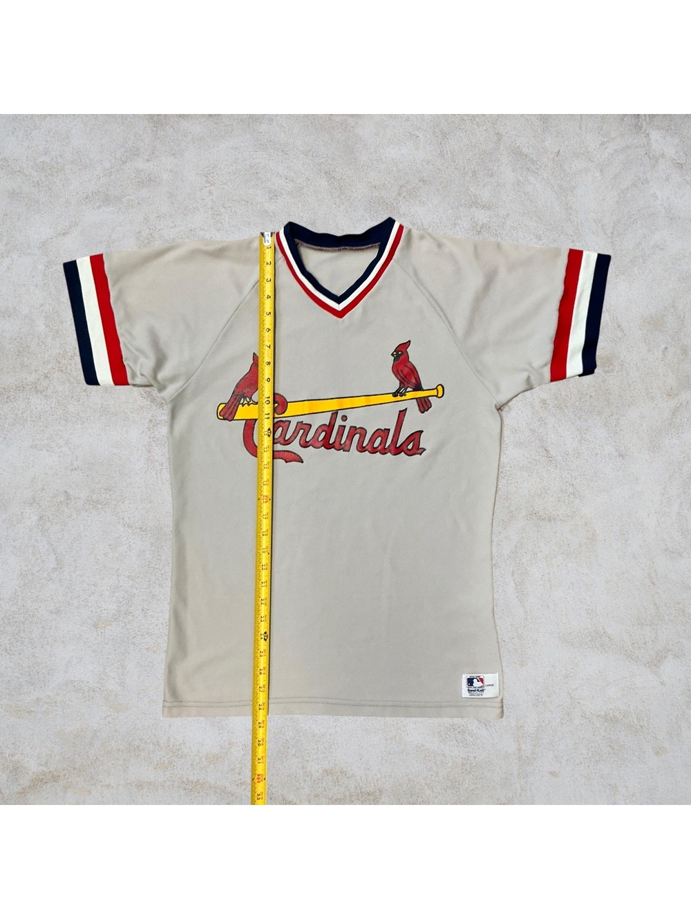 Vintage 80s St Louis Cardinals Sand Knit MLB Jersey Large